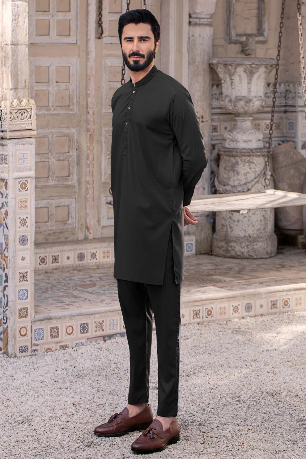 PREMIUM JET BLACK UNSTITCHED WASH & WEAR